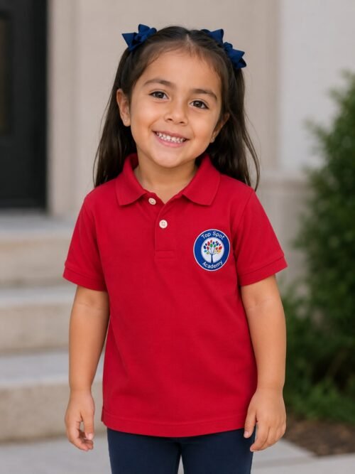 Top Spot Academy Short Sleeve Pique Polo